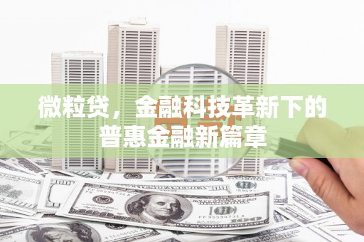 黄大仙微粒贷，金融科技革新下的普惠金融新篇章