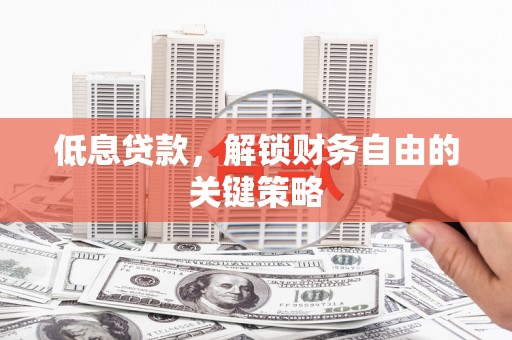 黄大仙低息贷款，解锁财务自由的关键策略