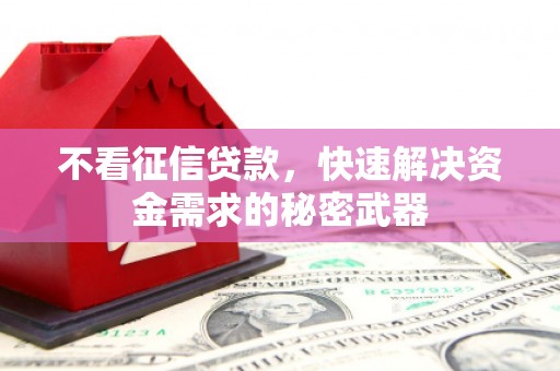 黄大仙不看征信贷款，快速解决资金需求的秘密武器