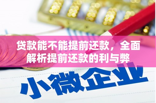 黄大仙贷款能不能提前还款，全面解析提前还款的利与弊