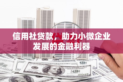 黄大仙信用社贷款，助力小微企业发展的金融利器