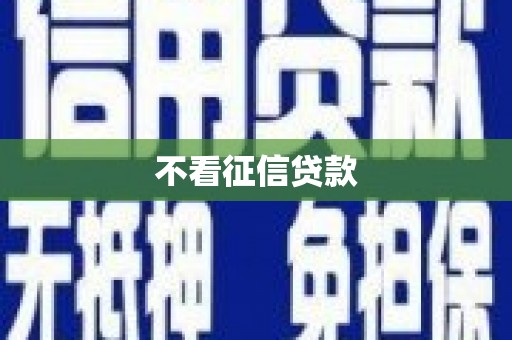 黄大仙不看征信贷款